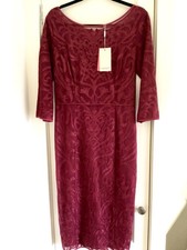 Monsoon Burgundy Red Dress