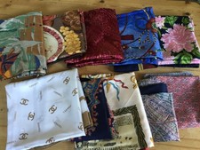 Ladies Square Scarves Different Sizes & Colours & Silk Cotton Synthetic Designer