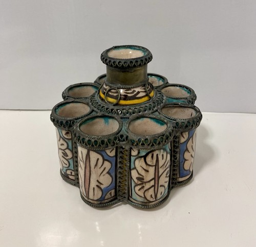 Antique morrocan hand painted - morrocan,