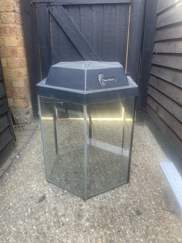 Glass hexagonal fish tank - glass,