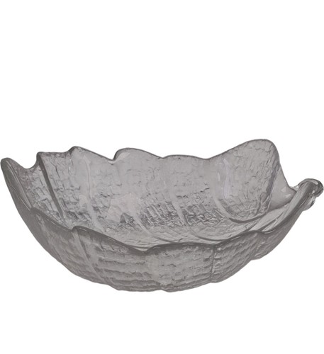 Clear glass leaf shaped - clear, leaf-shaped