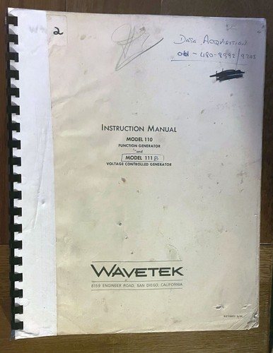 Wavetek 110 function generator - 110,