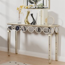 Silver Mirrored Console Table