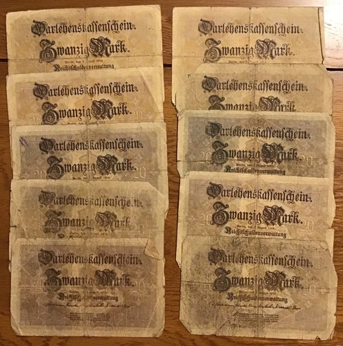 Lot germany banknotes - 10,