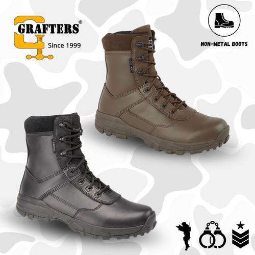 Mens grafters combat boots - mens,