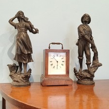 Pair Vintage Large Spelter