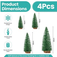 Mini Christmas Trees Set 4pcs