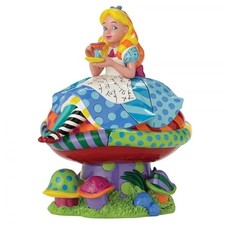 Disney Britto Alice in Wonderland Alice on a Mushroom Figurine 4049693, RRP. £65