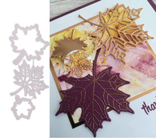 3Pcs/Set Maple Leaf Metal