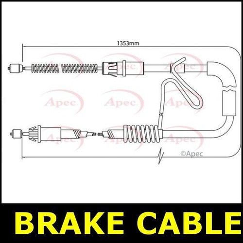 Handbrake cable parking rear - handbrake,