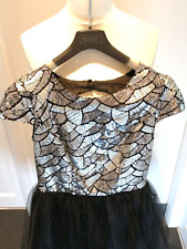 Red Herring Special Edition Black and Silver Sequin Dress Size 12