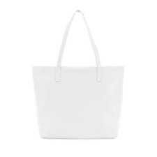 Swolit Italian Designer Soft Leather Zip Top 'Giada' Shopper Bag Off White VGC