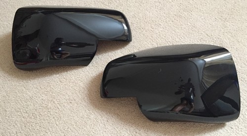 Gloss black full wing mirror - black,