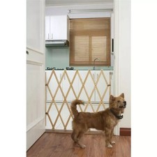 Bettacare Expandable Pet Barrier  60cm - 230cm, Natural, Wooden, Dog Safety Gate
