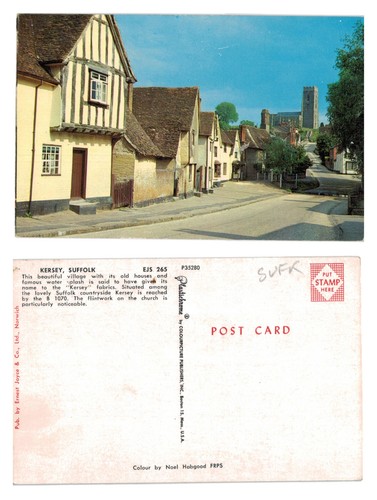 Postcard kersey suffolk - kersey,,