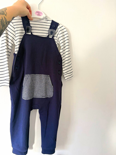 Navy white striped - navy/white,