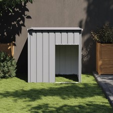 WALPLUS Dog House with Roof Light Grey 110x103x109 cm Steel Frame