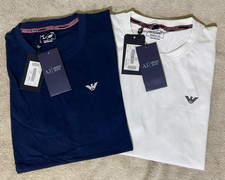 Men's  Armani Jeans tee short sleeve crew neck logo T-Shirt  XL, L