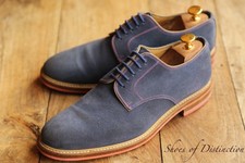 Russell & Bromley Blue Suede Derby Shoes Men's UK 7 US 8 EU 41