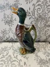 Majolica Pitcher Mallard Duck