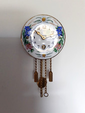 Collectable Wintermantel German miniature enamel-faced clock. Working.