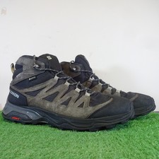 Salomon GTX Hiking Boots Mens Size 11 Black Grey Waterproof Outdoor Trainers