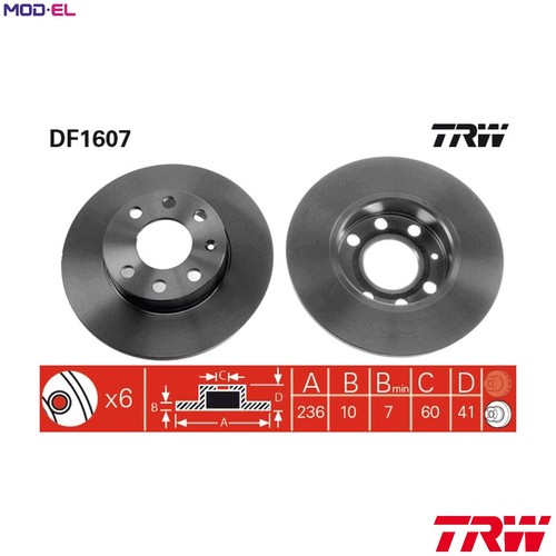 Brake disc df1607 for - 2x,