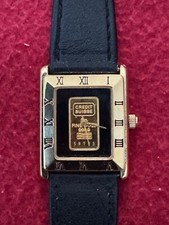 1G 24K GOLD CREDIT SUISSE INGOT QUARTZWOMEN WATCH.NOS