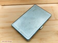 Art Deco Silver Tone Vintage Cigarette Case-Tobacciana-202