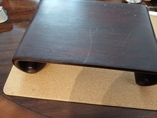 Mahogany Scroll Display Stand 9 Inches By 6 Antique.