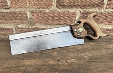 Vintage 12” Sanderson Brothers Tenon Wood Saw 10TPI Woodworking Old Tool