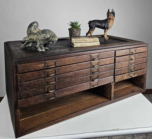 Antique wood filing cabinet - antique,