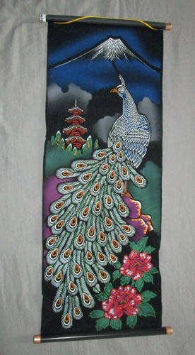 1970 vintage peacock velvet - 1970's,