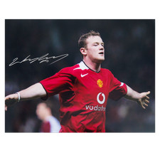 Wayne Rooney Signed Manchester United Photo 2004-05 Celebration Autograph COA