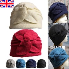 Flower Cloche Hat Soft Warm