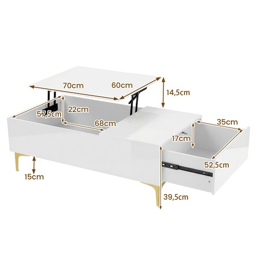 Modern lift top coffee - top, table