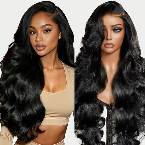 Body wave human hair wig - human, 180%