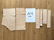 Natural Colour Full grain Soft Supple Nappa Leather 1.5 mm Offcuts Remnants *7
