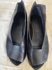 MARSELL Black Leather designer shoes women Size 40.5 Uk 6.5/7