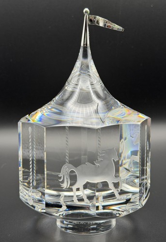 Steuben crystal carousel - steuben,