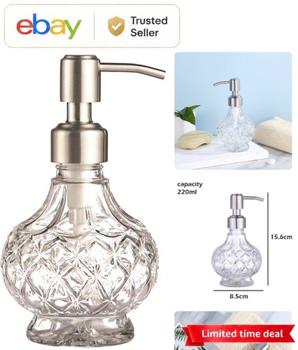 Glass soap dispenser vintage - soap,