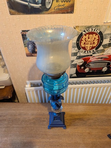 Vtg glass metal - glass, &