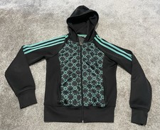 Adidas Track Jacket Hoodie Farm Floral Full Zip Trefoil Origianls Size 8-10