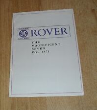 Rover Brochure 1971 - 2000 SC 2000 TC 3500 3.5 Litre Saloon Coupe Range Rover