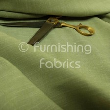Hard Wearing Poly Cotton Material Flat Weave Plain Light Green Upholstery Fabric