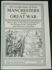 MANCHESTER REGIMENT WW1 First