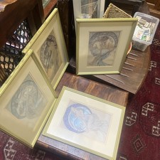 Set of Four Vintage Mucha