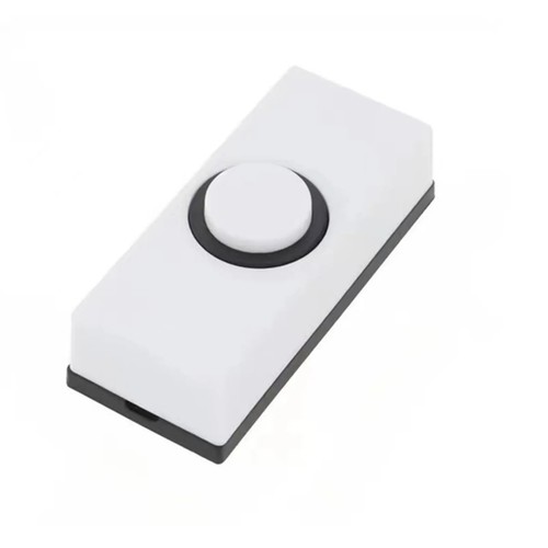 White doorbell push - push, button