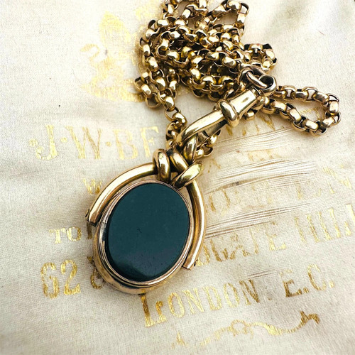 Victorian 9ct gold - victorian, bloodstone