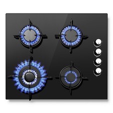 60cm Gas Cooktop Black